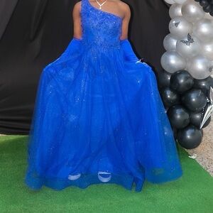 Elegant Blue Junior Dress